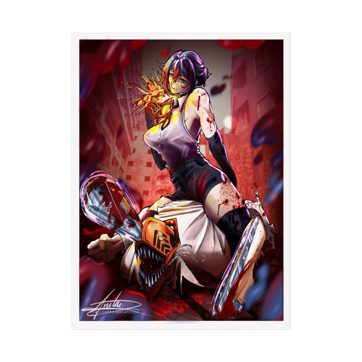 Reze Fan Art | Chainsaw Man | Unframed Poster Print