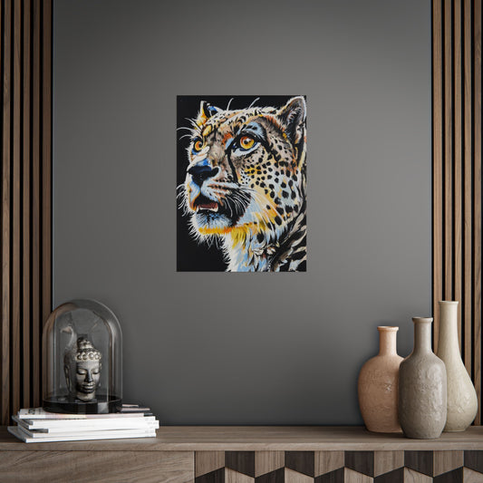 Leopard Poster Print | Natural Wildlife Art Print