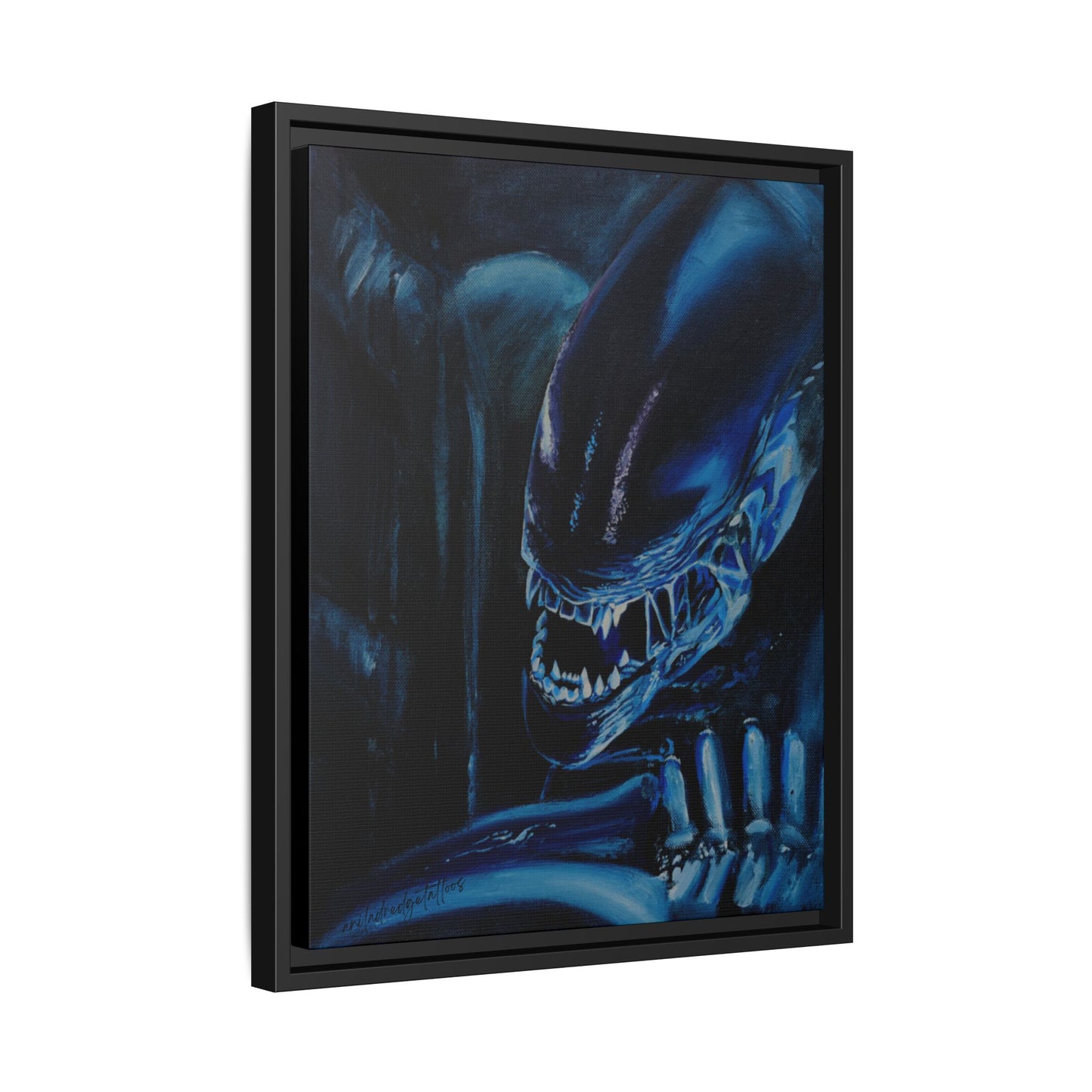 Framed Matte Canvas Print — Alien Xenomorph Art