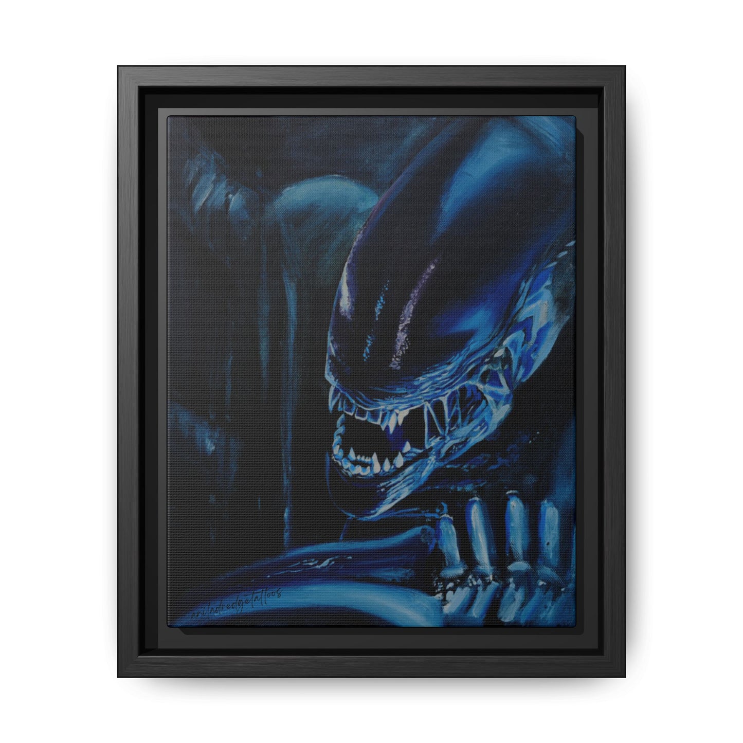 Framed Matte Canvas Print — Alien Xenomorph Art