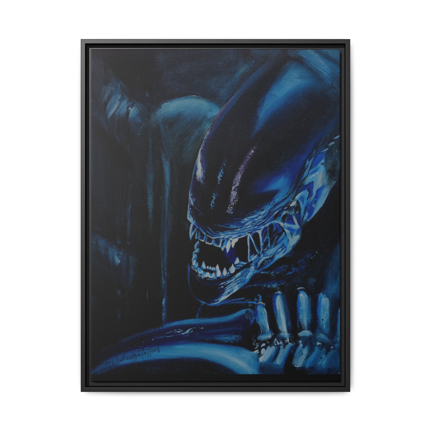 Framed Matte Canvas Print — Alien Xenomorph Art