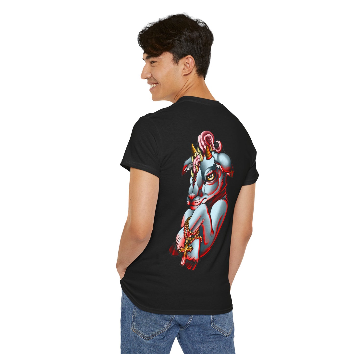 Goat Tee: Horror Edition | Neo Traditional Style by Anita Dredge Tattoos