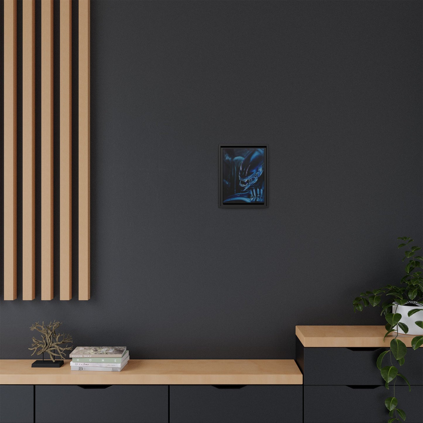 Framed Matte Canvas Print — Alien Xenomorph Art
