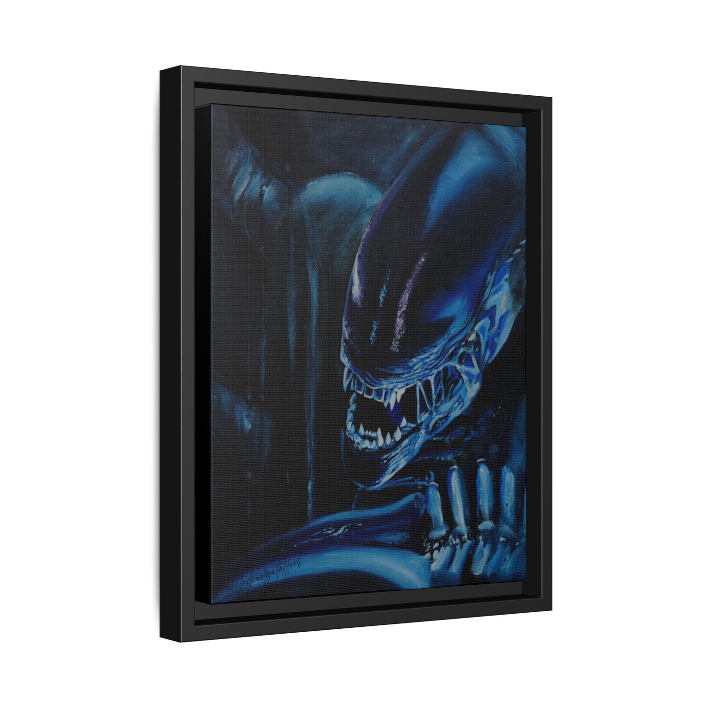 Framed Matte Canvas Print — Alien Xenomorph Art