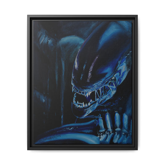 Framed Matte Canvas Print — Alien Xenomorph Art