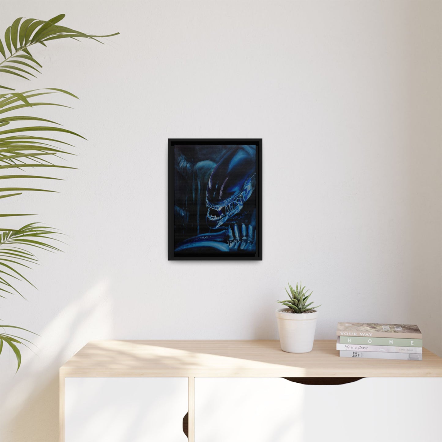 Framed Matte Canvas Print — Alien Xenomorph Art