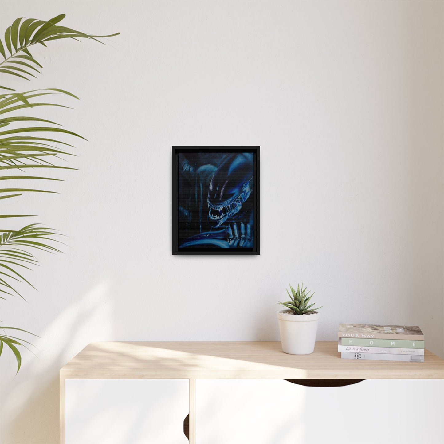 Framed Matte Canvas Print — Alien Xenomorph Art
