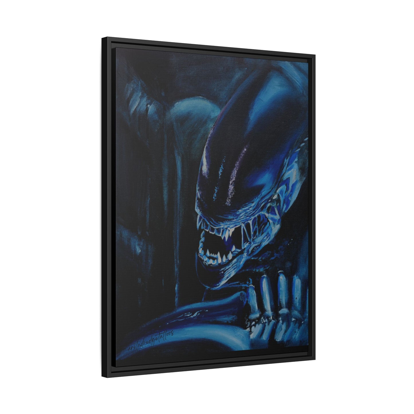 Framed Matte Canvas Print — Alien Xenomorph Art