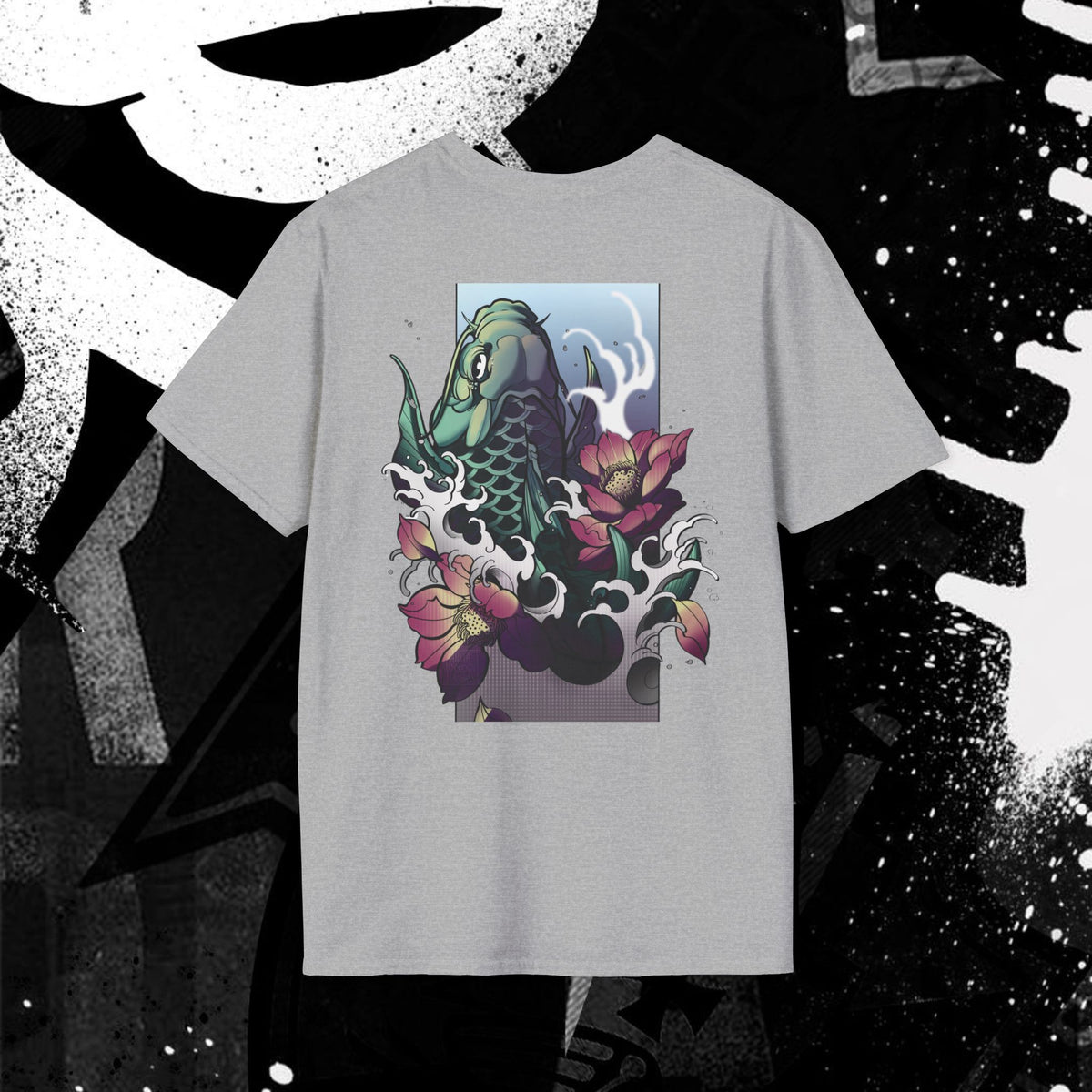Traditional Koi Fish Japanese Graphic Art Tee