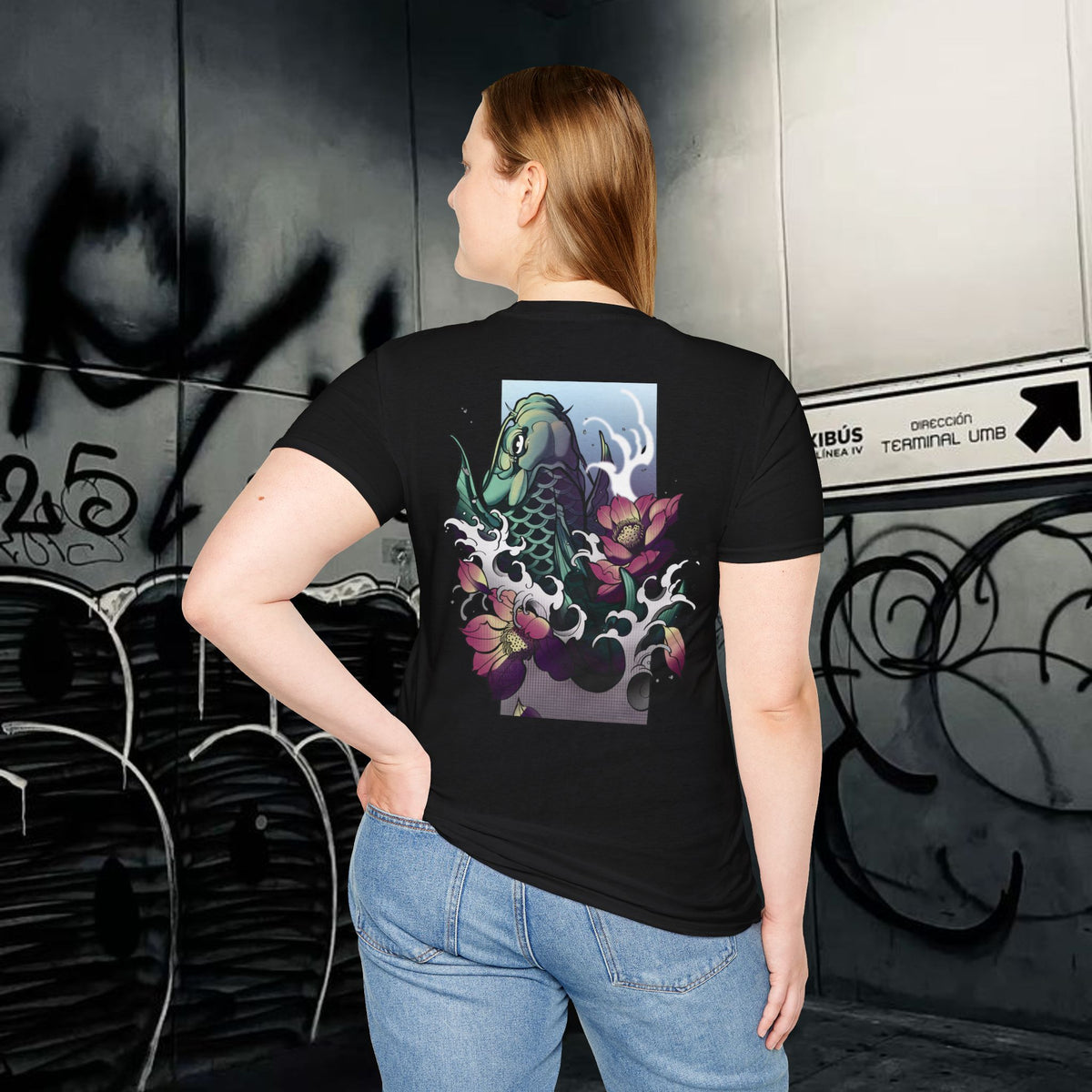 Traditional Koi Fish Japanese Graphic Art Tee