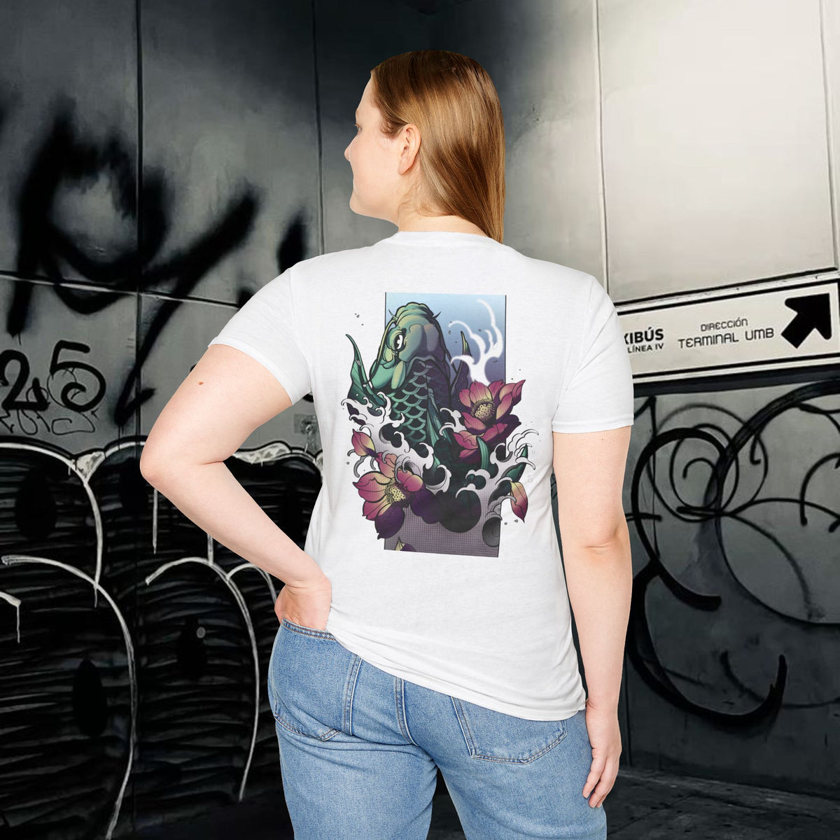 Traditional Koi Fish Japanese Graphic Art Tee