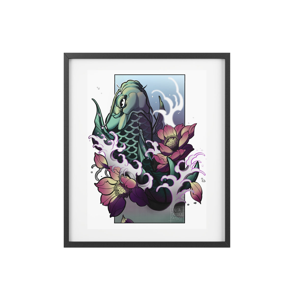 Japanese Koi Fish | Premium Framed Large Poster Print (11x14" & 12x16")