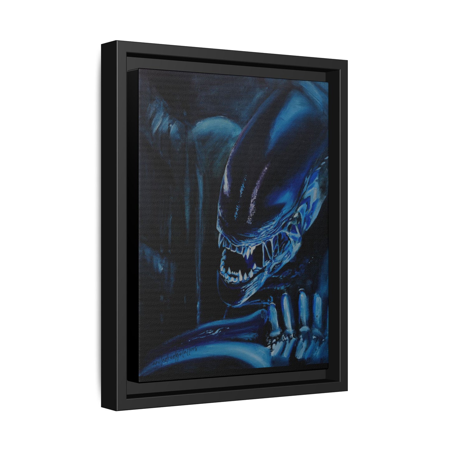 Framed Matte Canvas Print — Alien Xenomorph Art