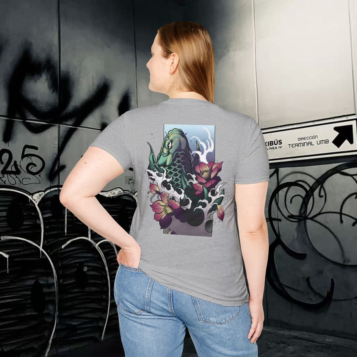 Traditional Koi Fish Japanese Graphic Art Tee