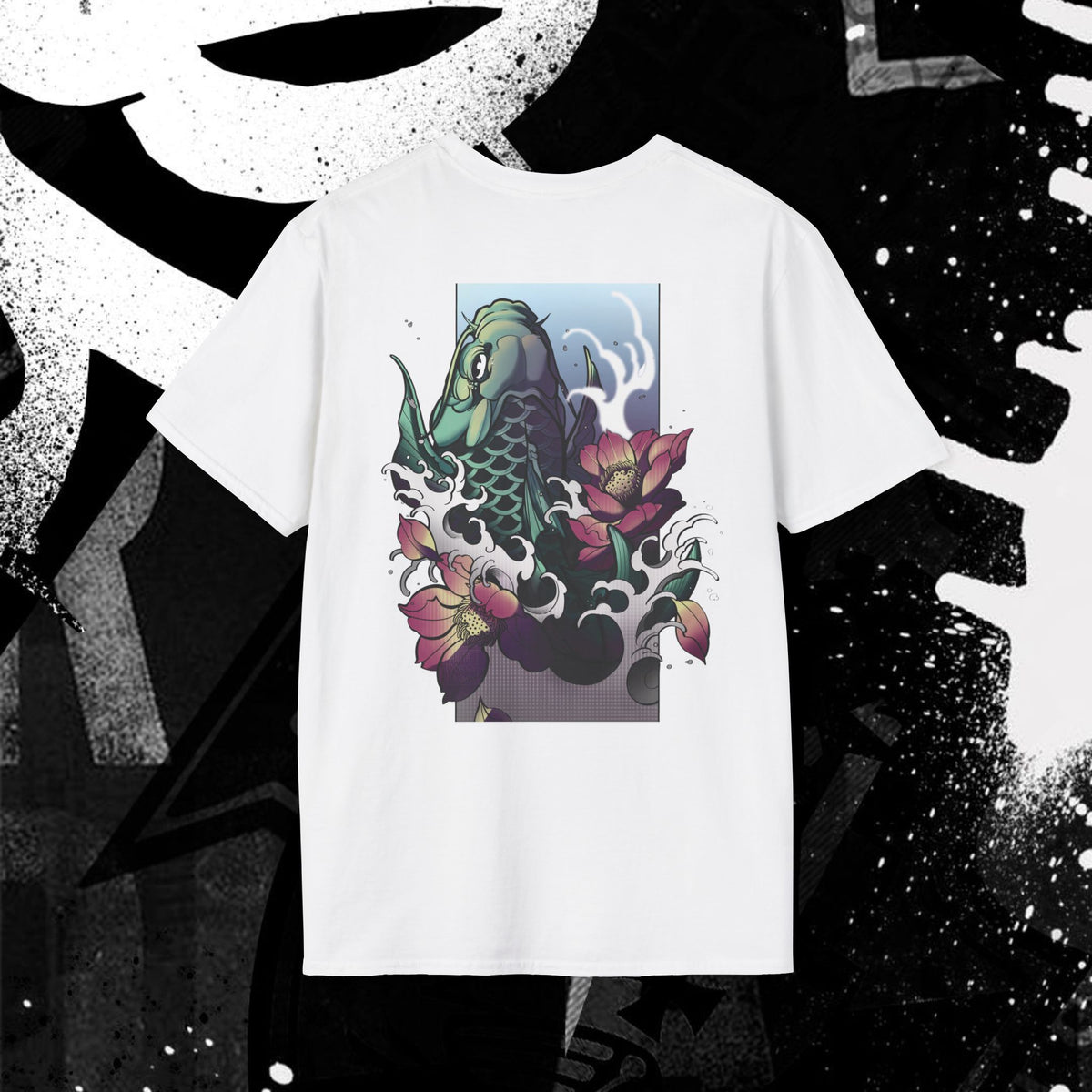 Traditional Koi Fish Japanese Graphic Art Tee