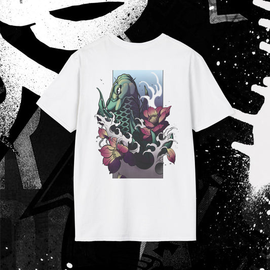 Traditional Koi Fish Japanese Graphic Art Tee