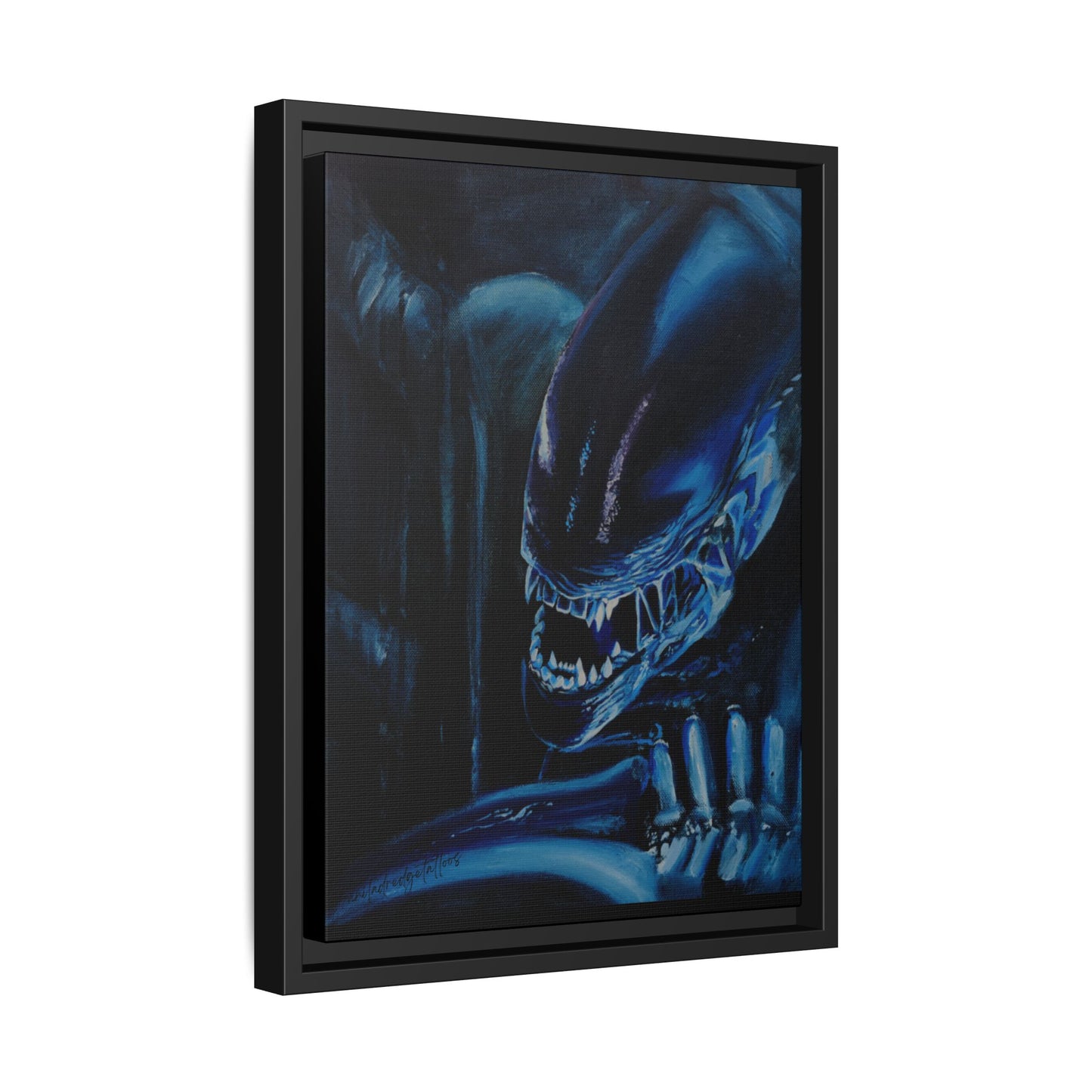 Framed Matte Canvas Print — Alien Xenomorph Art