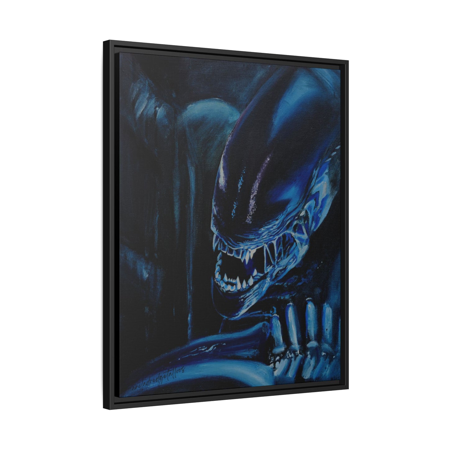 Framed Matte Canvas Print — Alien Xenomorph Art